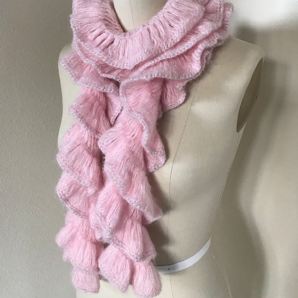 Adorable Pink Ruffle Scarf - Picture 2 of 2